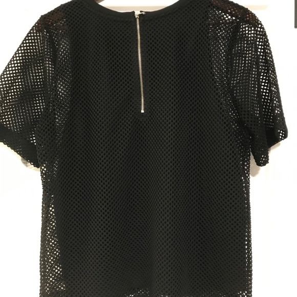 Banana Republic mesh blouse, Size L, black - Picture 2 of 3